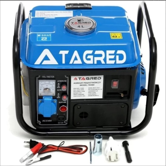 Генератор бензиновий TAGRED 1 фаза (220В), 1кВт, (TA980)